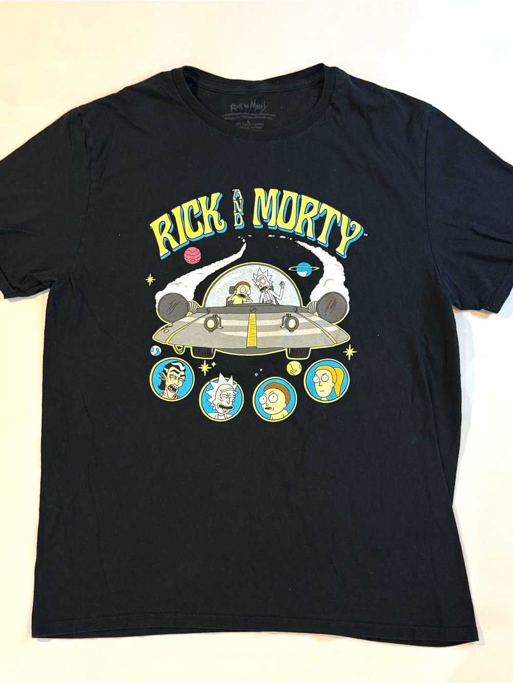 Rick and Morty Black Short Sleeve Graphic Tee
